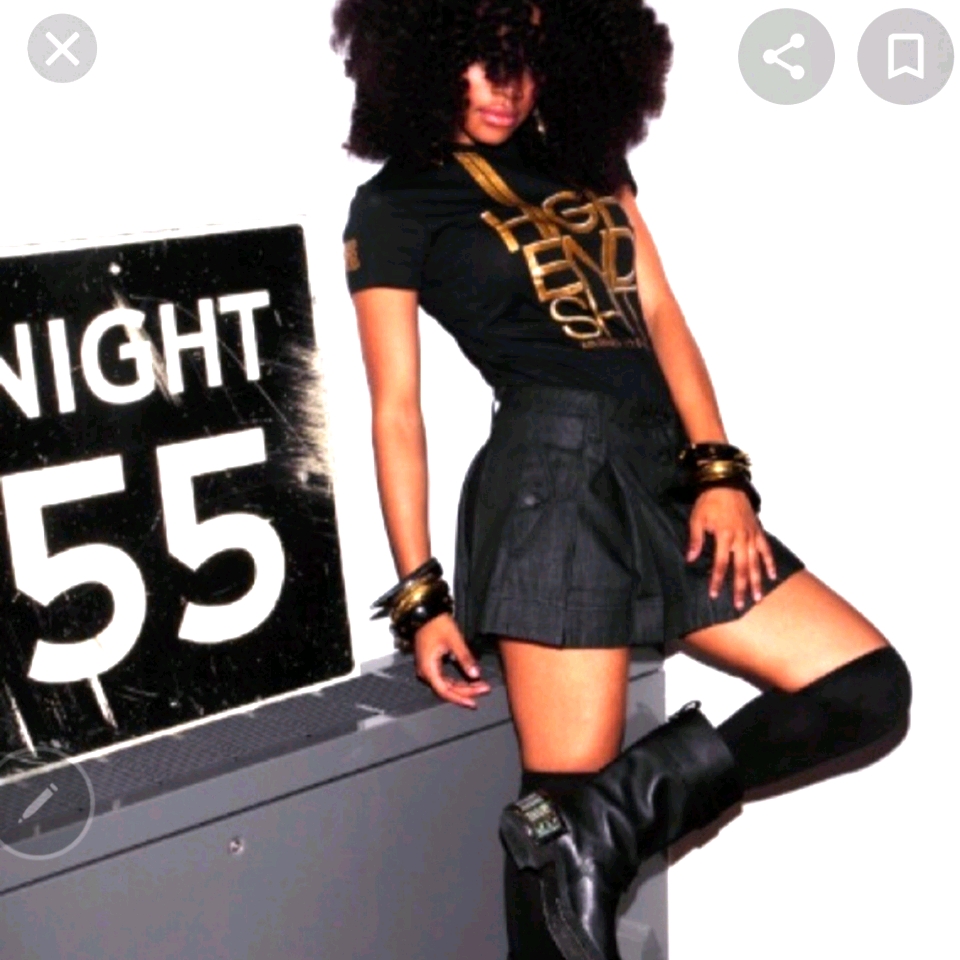 Married To The Mob Black Denim Skirt Large